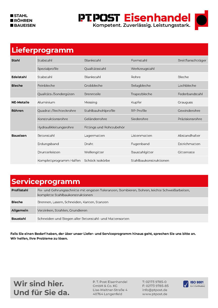 Serviceprogramm