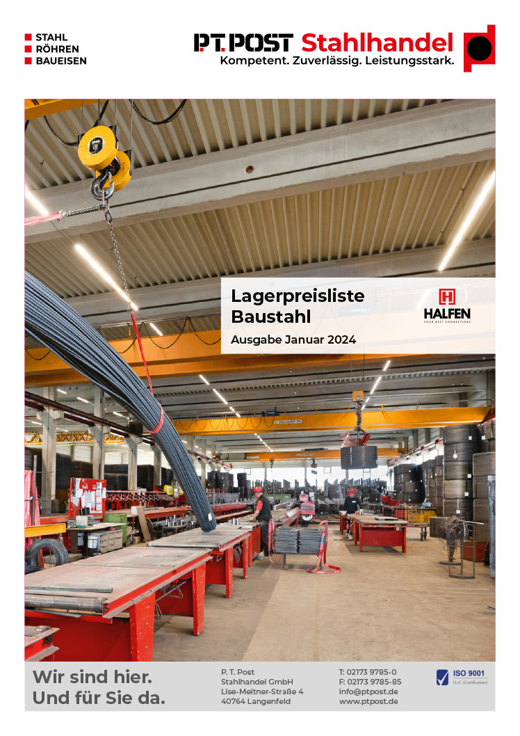 Lagerpreisliste Baustahl
