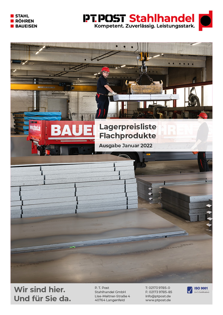 Lagerpreisliste Flachprodukte