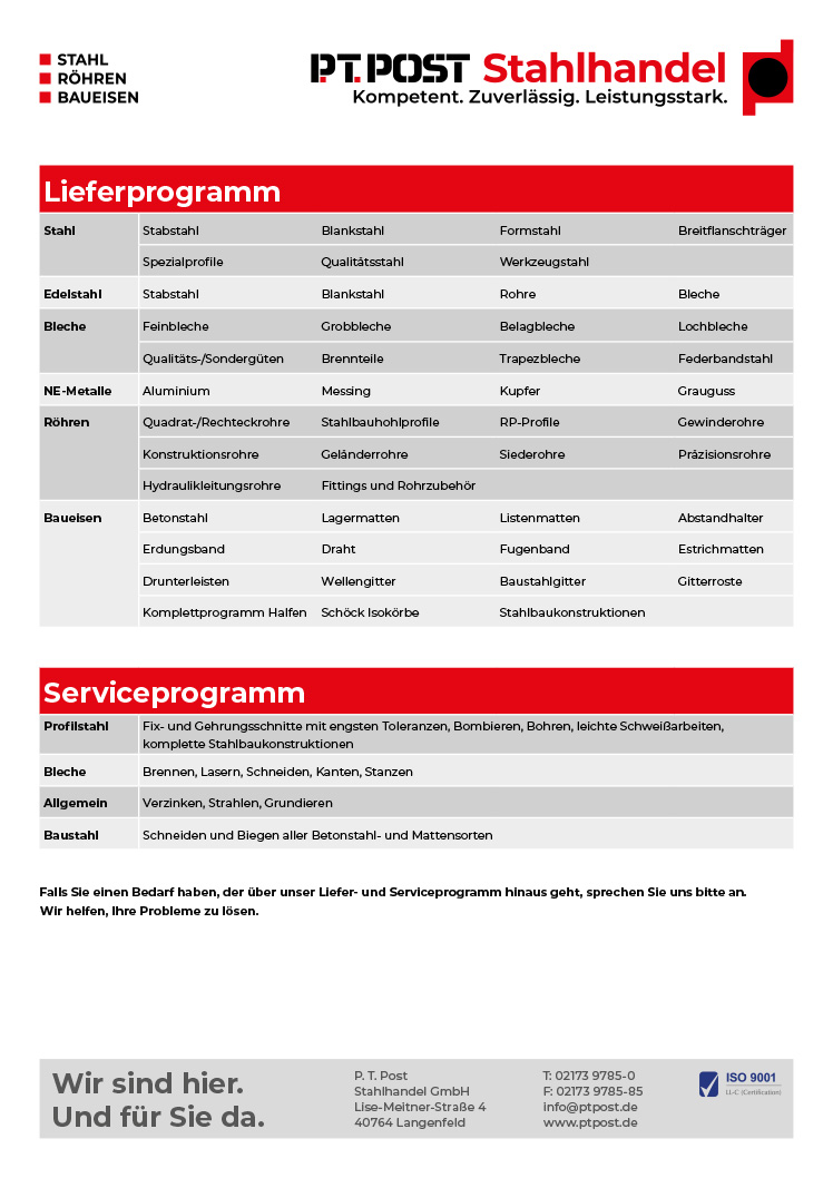 Serviceprogramm
